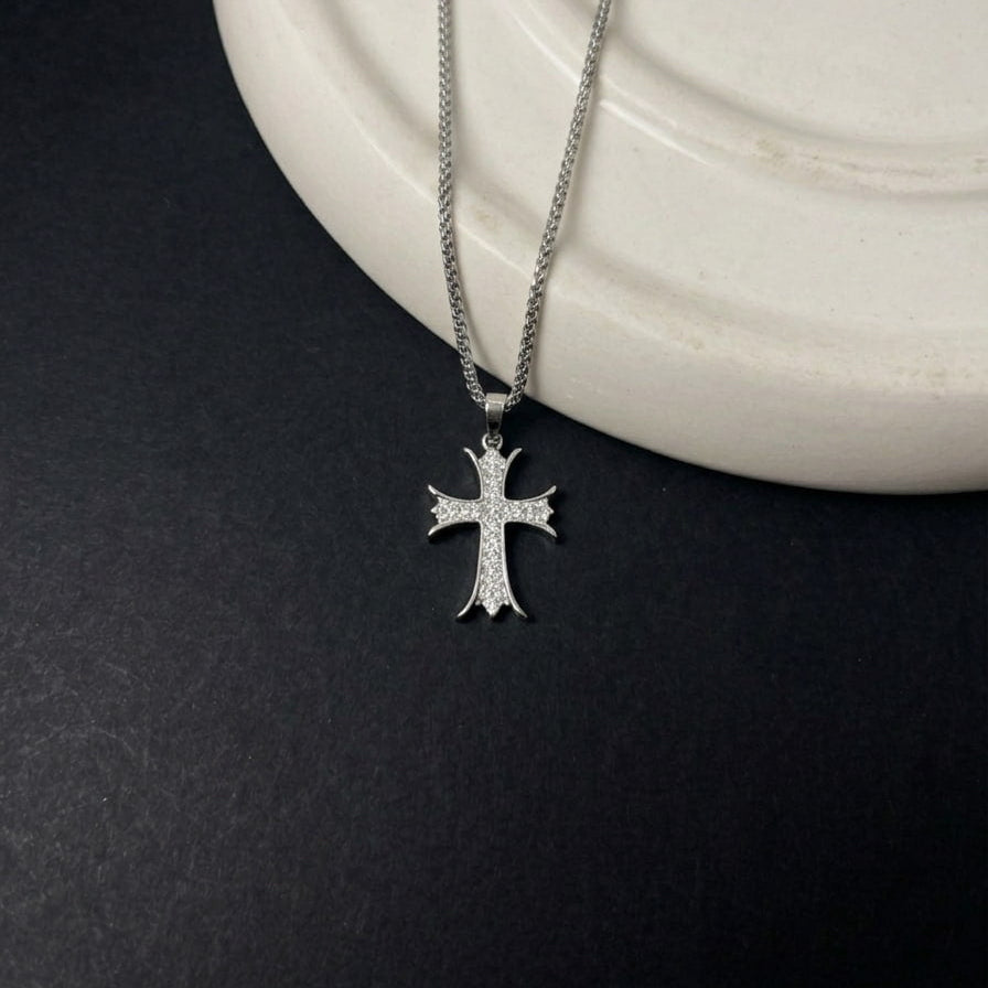 Divine Cross Pendant with Chain