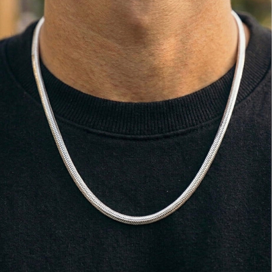 Snake chain + Bracelet combo (SILVER)