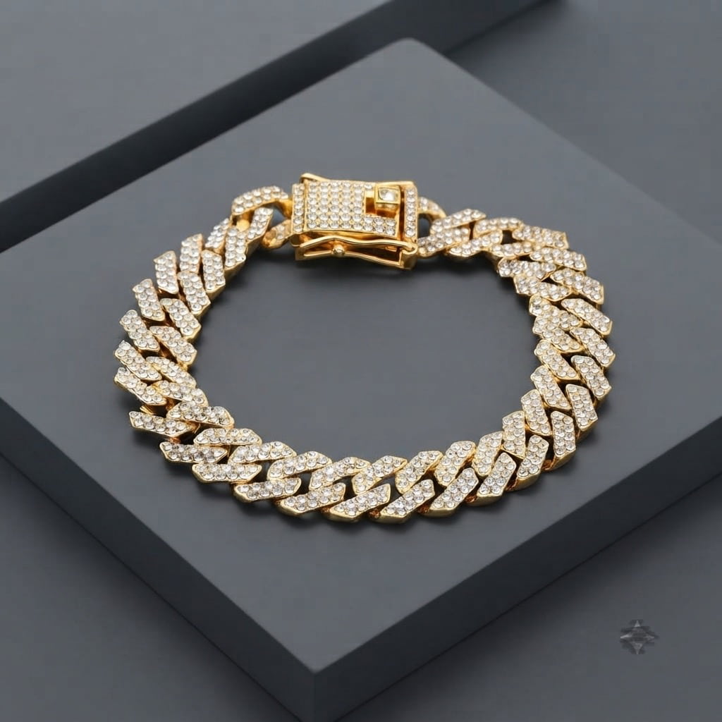Iced Cuban Bracelet (Gold)
