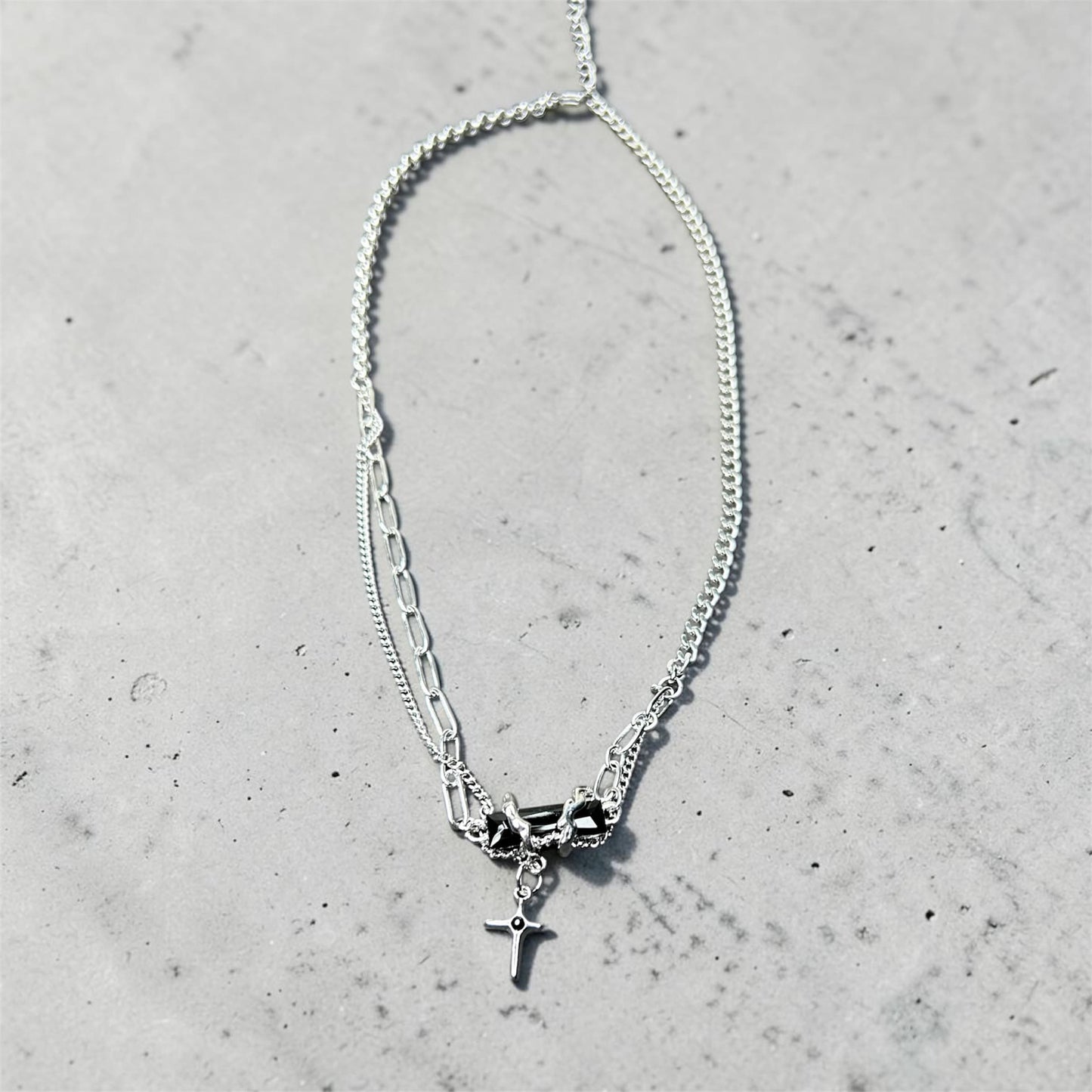 Dual Rugged Chain Pendant