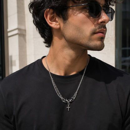 Dual Rugged Chain Pendant