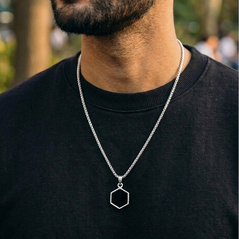 Dark Aura Midnight Pendant and Chain