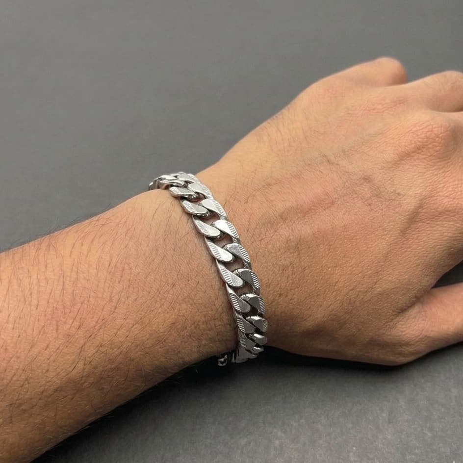 Classic Cuban Silver Bracelet