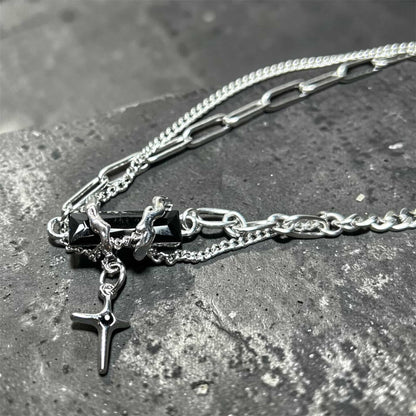 Dual Rugged Chain Pendant