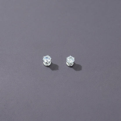 Cubic Silver Ear Stud (Magnetic Non-Pierced)