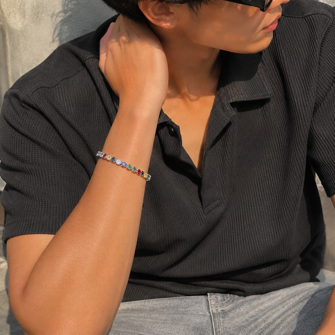 Multi Diamond Tennis Bracelet