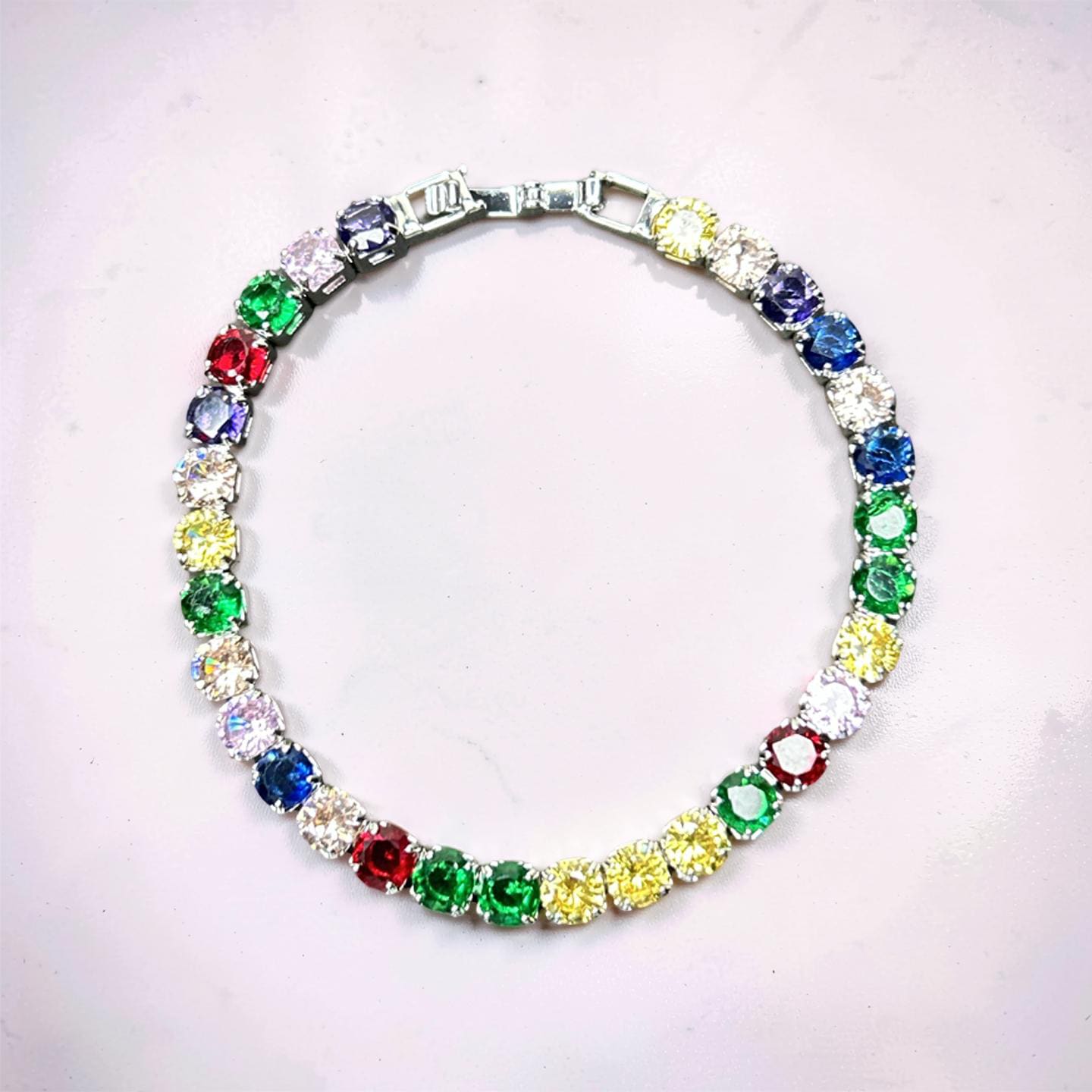 Multi Diamond Tennis Bracelet
