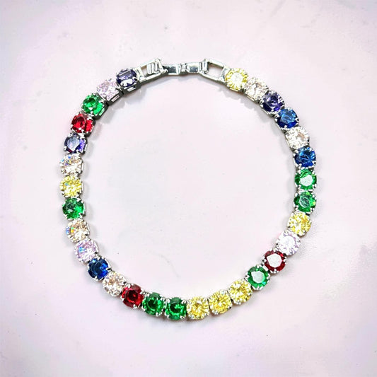 Multi Diamond Tennis Bracelet
