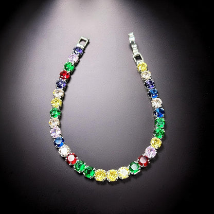 Multi Diamond Tennis Bracelet