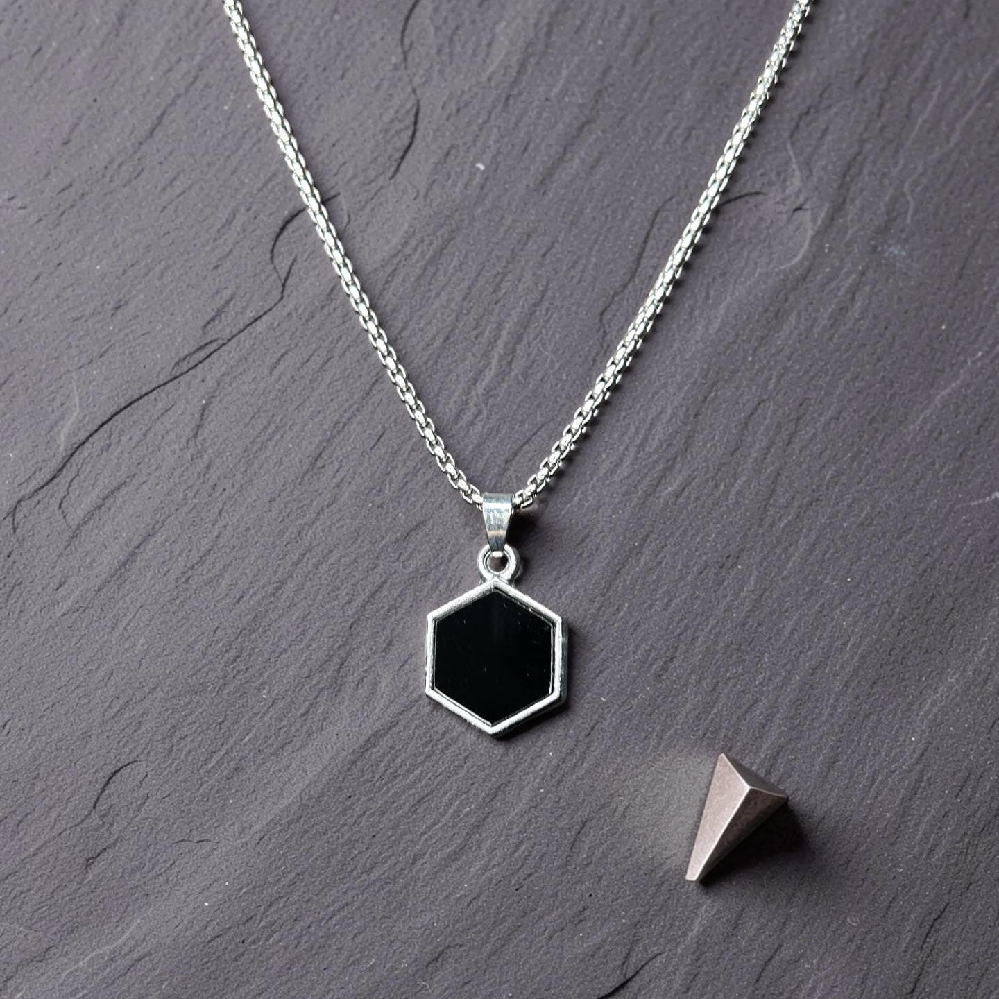 Dark Aura Midnight Pendant and Chain