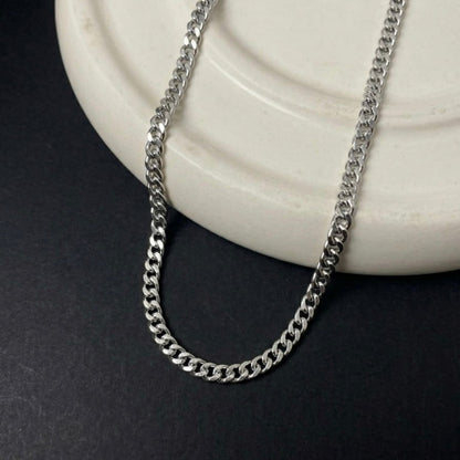 Cuban Chain + Bracelet combo (Silver)
