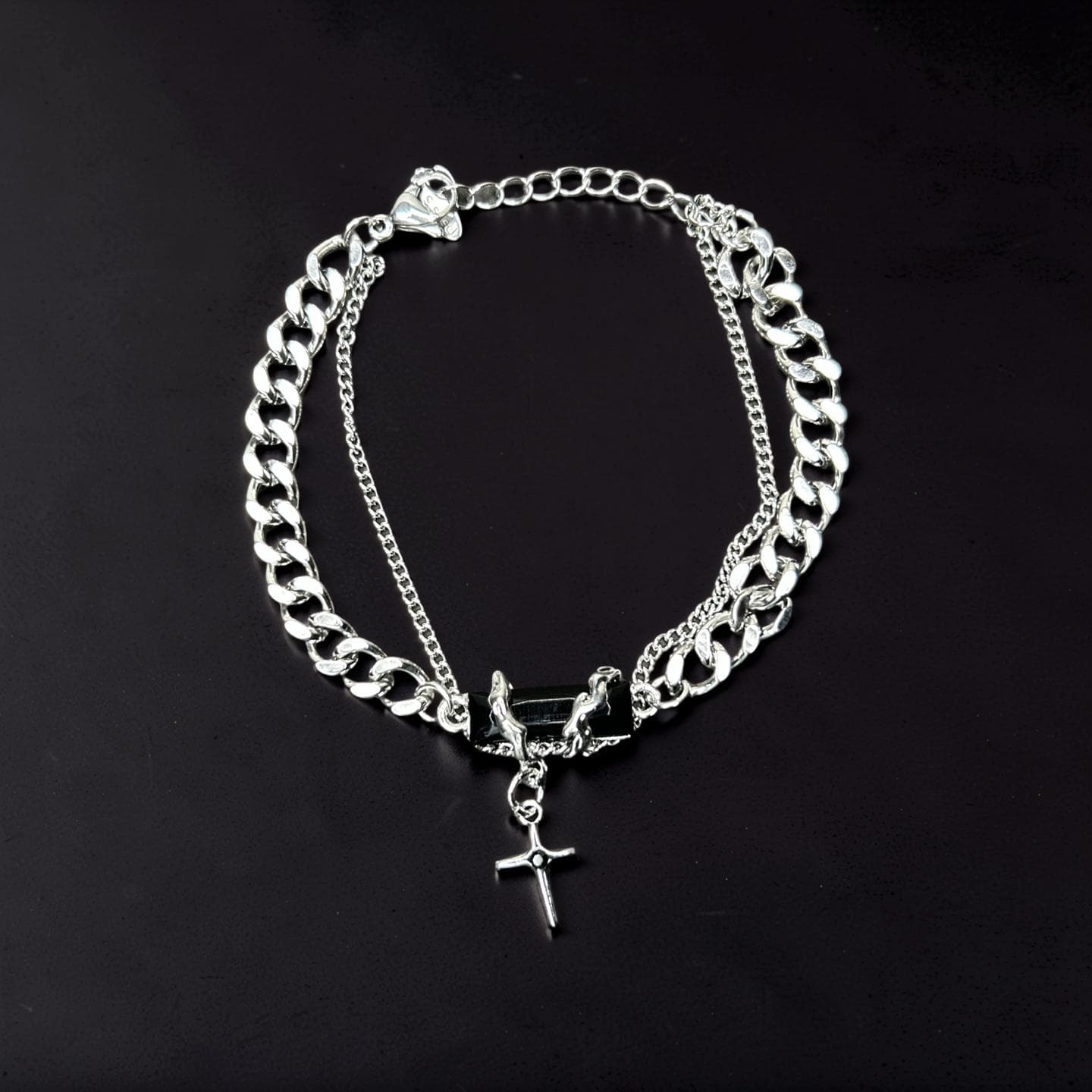 Dual Rugged Cross Bracelet