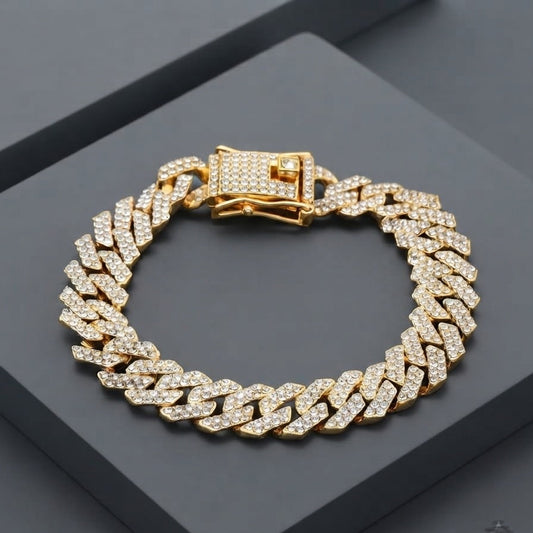 Iced Cuban Bracelet (Gold)