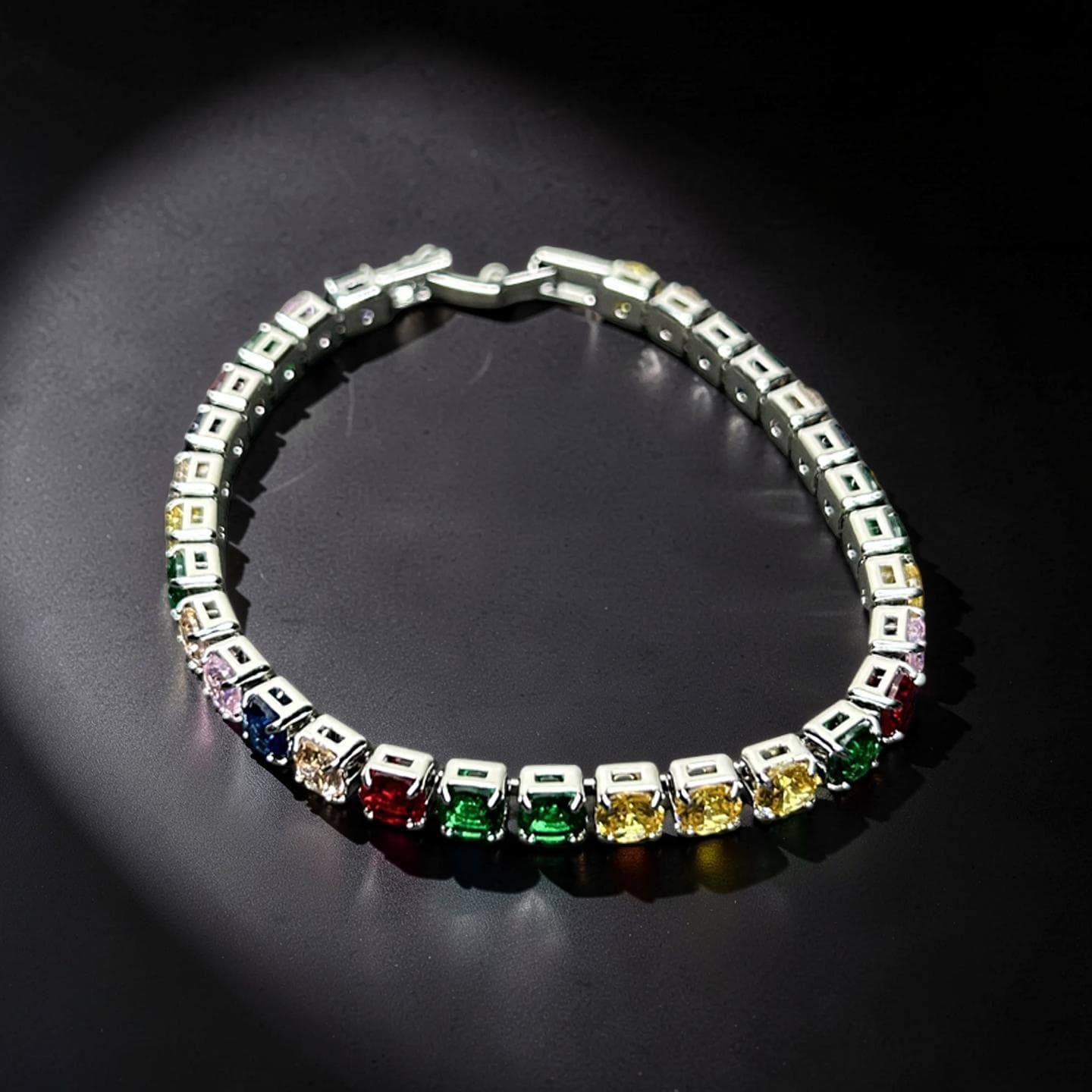 Multi Diamond Tennis Bracelet