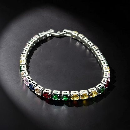 Multi Diamond Tennis Bracelet
