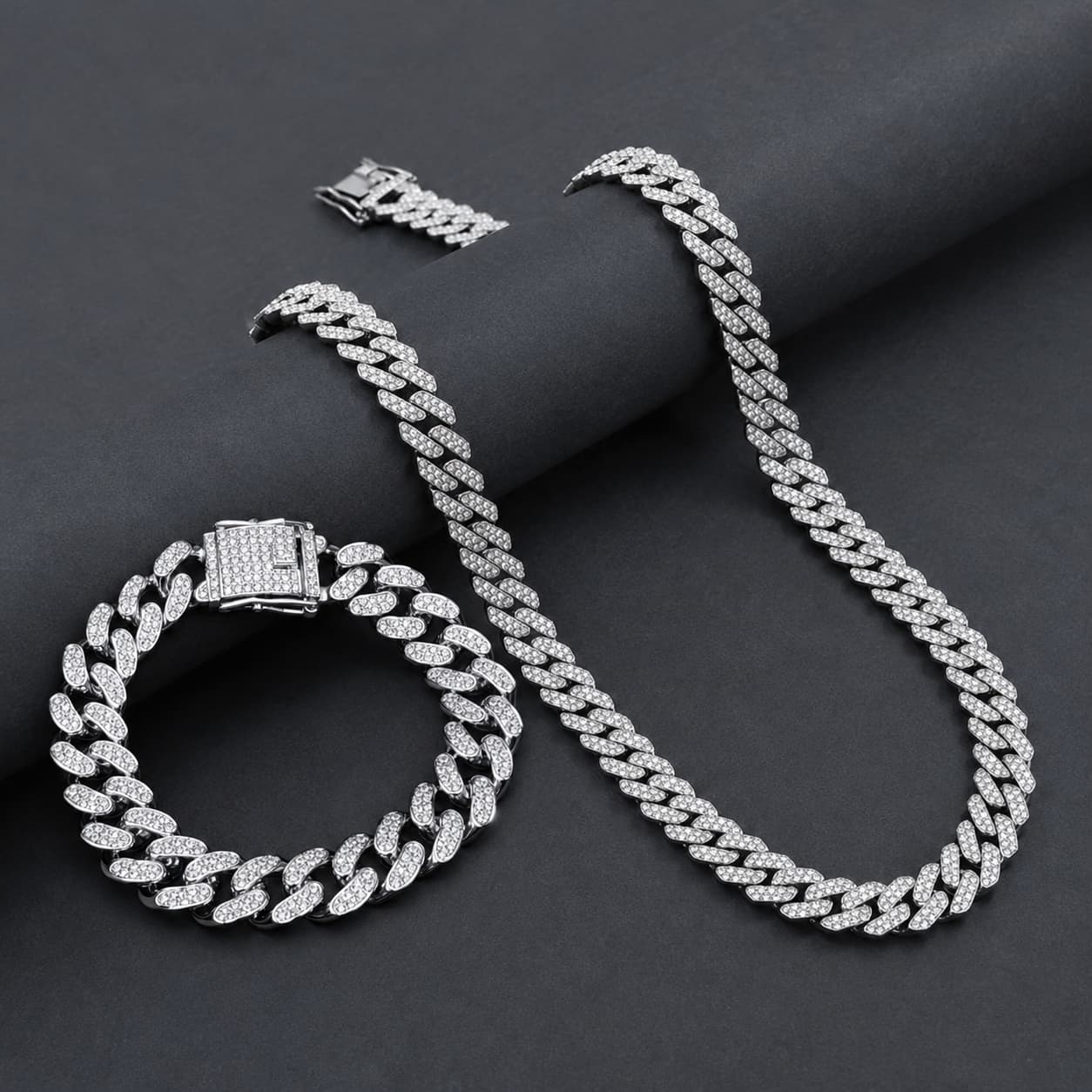Iced Out Chain+Bracelet Combo