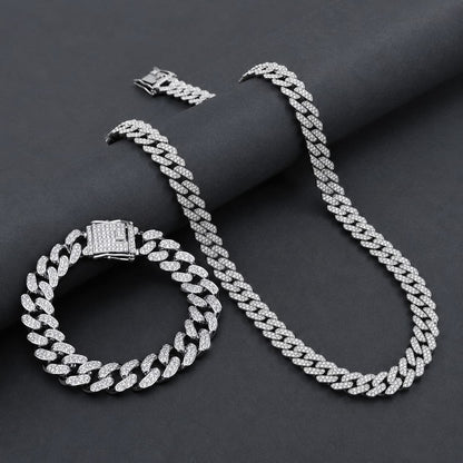 Iced Out Chain+Bracelet Combo